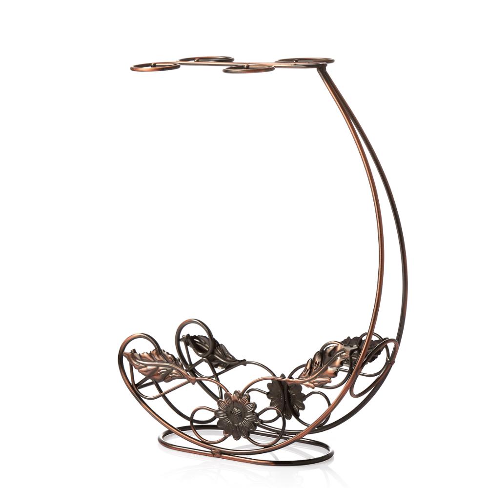 Copper Wine Rack Hanging Wine Glass Holder Bar Stand Bracket Display Stand Bracket - GivenPerfect