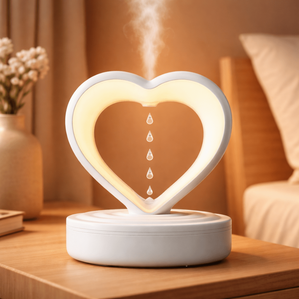 EternaFlow™ Anti - Gravity Heart Humidifier Lamp - GivenPerfect