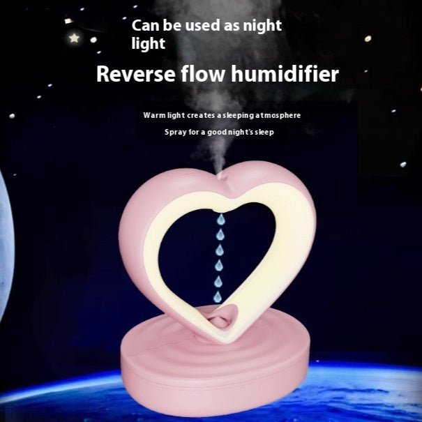 EternaFlow™ Anti - Gravity Heart Humidifier Lamp - GivenPerfect