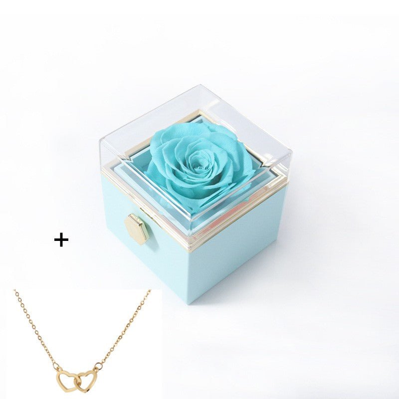 Eternal Rose Jewellery Box With Necklace - GivenPerfect