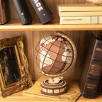 ROBOTIME 3D Wooden Globe Puzzle - 277 - piece Rotating World Map Model Set With Astronomical Base, Fun DIY Project For Teenagers, Excellent Decoration - GivenPerfect
