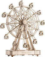 Robotime DIY Wooden Rotatable Ferris Wheel Model With Playing Music Toys For Children Birthday TGN01 - GivenPerfect