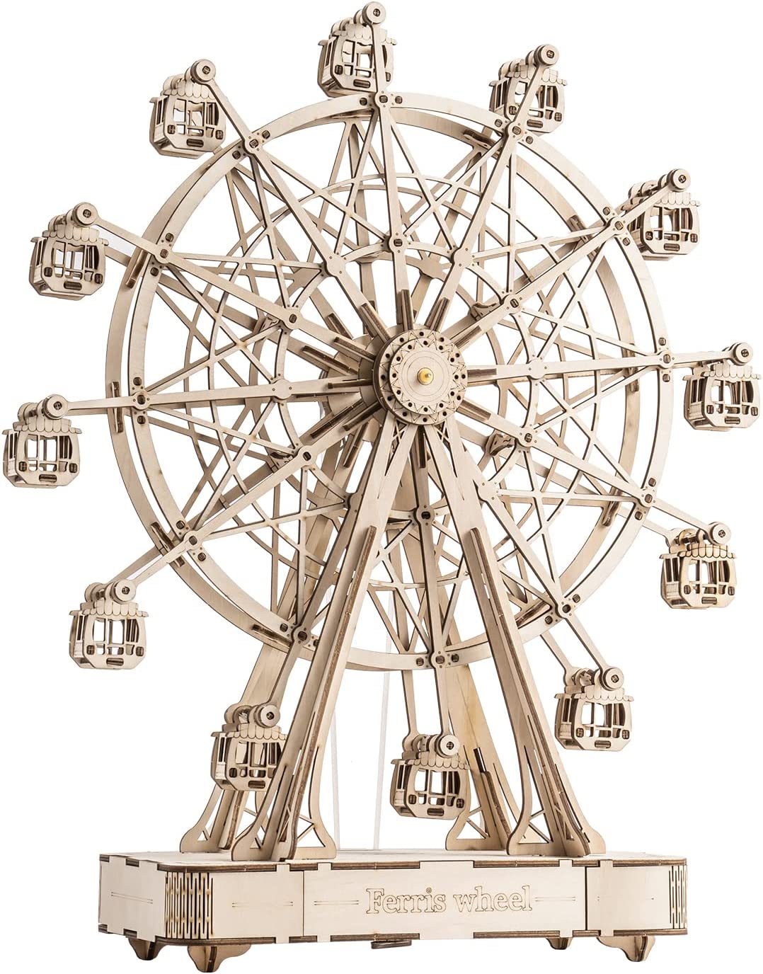 Robotime DIY Wooden Rotatable Ferris Wheel Model With Playing Music Toys For Children Birthday TGN01 - GivenPerfect