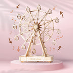 Robotime DIY Wooden Rotatable Ferris Wheel Model With Playing Music Toys For Children Birthday TGN01 - GivenPerfect