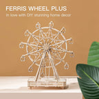 Robotime DIY Wooden Rotatable Ferris Wheel Model With Playing Music Toys For Children Birthday TGN01 - GivenPerfect