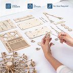 Robotime DIY Wooden Rotatable Ferris Wheel Model With Playing Music Toys For Children Birthday TGN01 - GivenPerfect