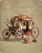 Robotime Rokr Stagecoach Music Box 3D Wooden Puzzle For Adults Birthday Anniversary Day Gift Hobby STEM Kits Model Easy To Build - GivenPerfect