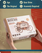Robotime Rokr Stagecoach Music Box 3D Wooden Puzzle For Adults Birthday Anniversary Day Gift Hobby STEM Kits Model Easy To Build - GivenPerfect
