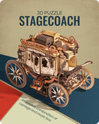 Robotime Rokr Stagecoach Music Box 3D Wooden Puzzle For Adults Birthday Anniversary Day Gift Hobby STEM Kits Model Easy To Build - GivenPerfect