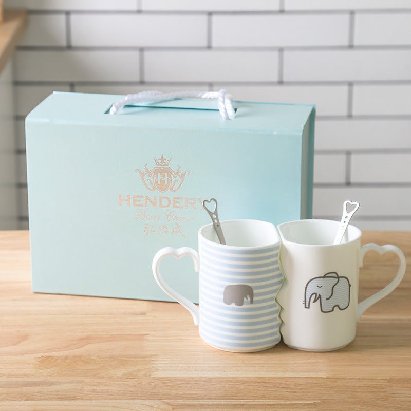 Romantic Couple Ceramic Cups – His & Hers Love Mugs Set - GivenPerfect