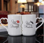Romantic Couple Ceramic Cups – His & Hers Love Mugs Set - GivenPerfect