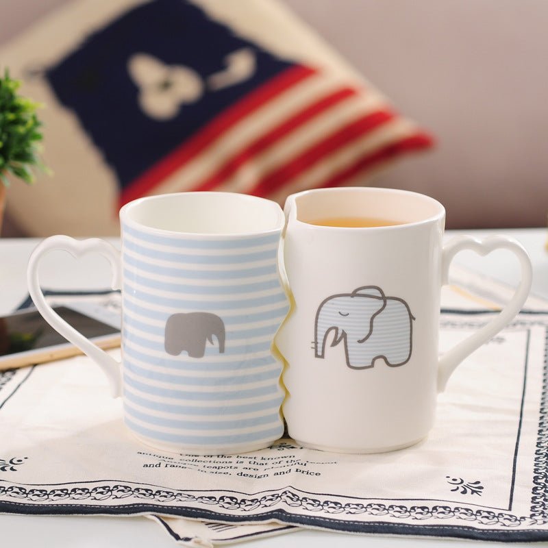 Romantic Couple Ceramic Cups – His & Hers Love Mugs Set - GivenPerfect