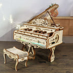 Sales Are Prohibited On The TEMU And SHEIN - MUSIC PARK 3d Wooden Puzzle Piano Music Box Can Be Played Handmade Assembly Model Kit DIY Crafts Holidays Birthdays Christmas Gifts - GivenPerfect