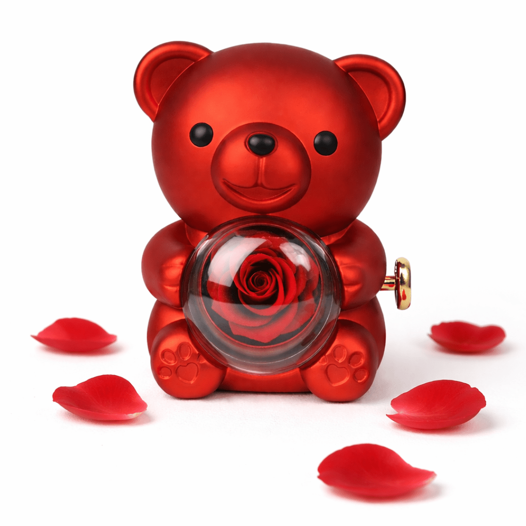 The Eternal Rose Bear Jewellery Box - GivenPerfect