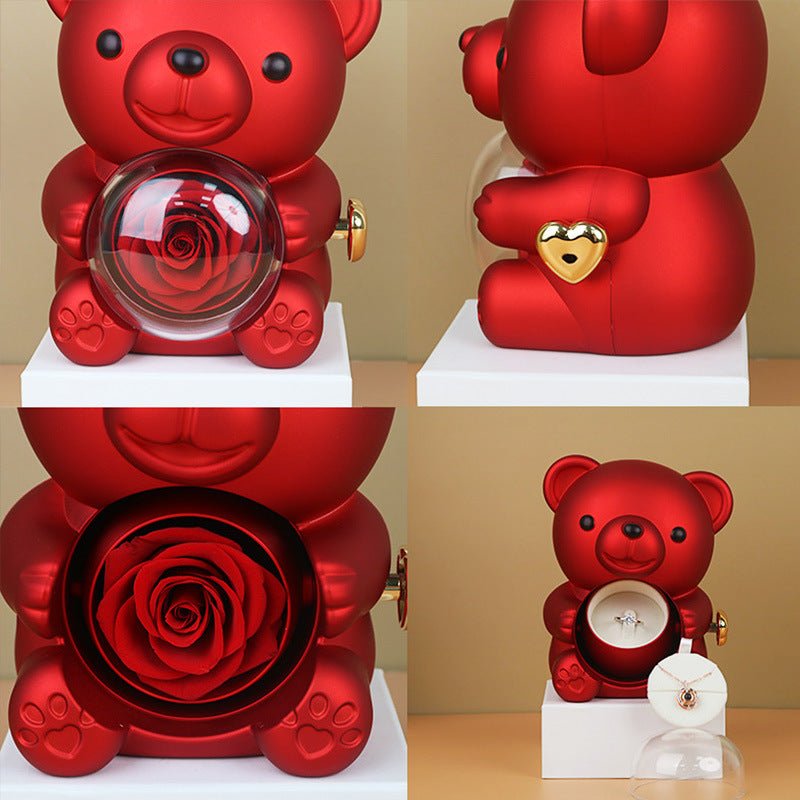 The Eternal Rose Bear Jewellery Box - GivenPerfect