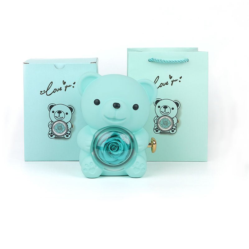 The Eternal Rose Bear Jewellery Box - GivenPerfect
